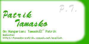 patrik tamasko business card